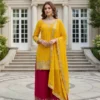 Stylish DKT 5158 Chinon Silk Embroidery Festival Sharara Suit Wholesale Surat 2026