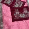 Beautiful DKT 5045 Orgenza Silk Embroidery Festival Saree Wholesale Surat 2026