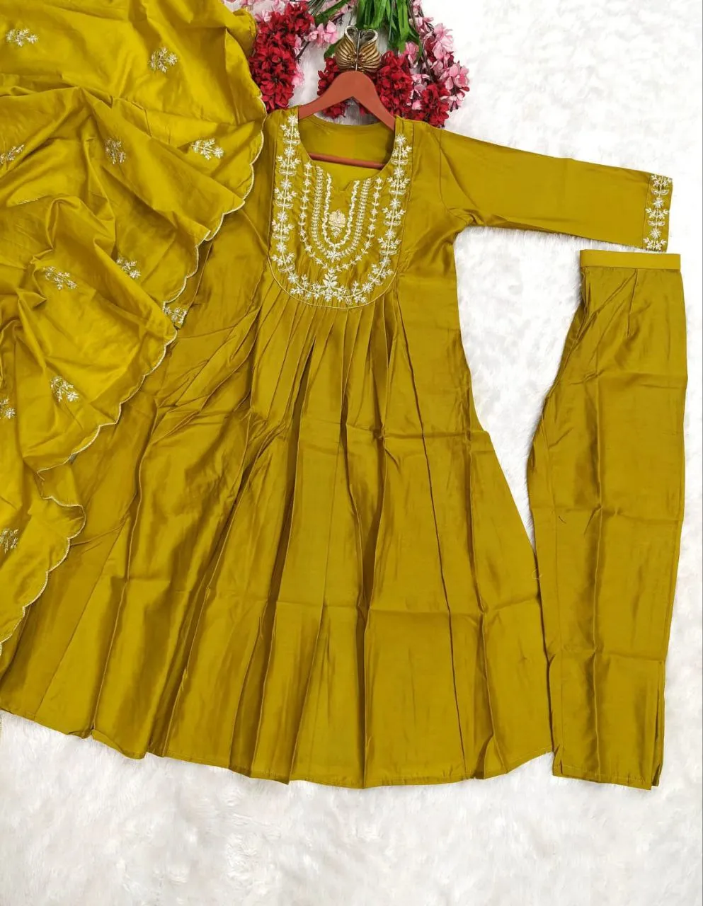 Buy Laxmy 2119 Chanderi Silk Embroidery Festival Readymade Dress Wholesale Surat 2026