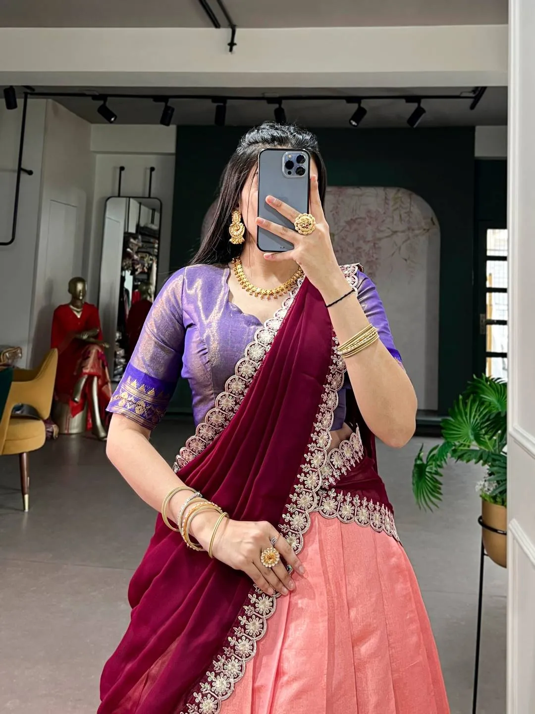 Stylish WMN 2015 Kanchipuram Zari Weaving Work Festival Lehenga Choli Wholesale Surat 2026