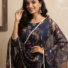 Buy Shiv 361 Georgette Printed Nevy Blue Readymade Dress Wholesale Surat 2026