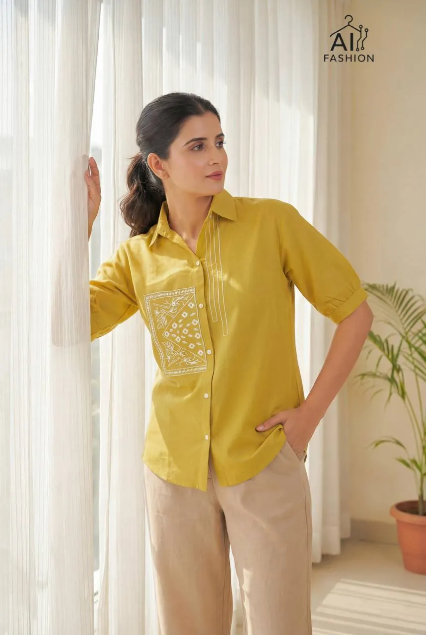 Launching SS2016 Cotton Embroidery Office & Daily Wear Shirt Wholesale Surat 2026