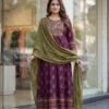 Launching SS2016 Rayon Embroidery Anarkali Gown With Dupatta Wholesale Surat 2026
