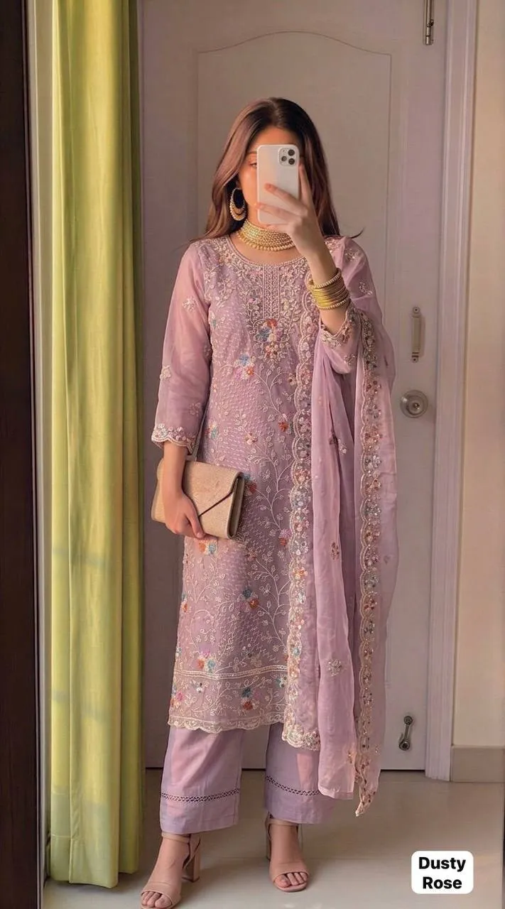Latest SS2016 Anaya Organza Silk Embroidery Festival Readymade Dress Wholesale Surat 2026