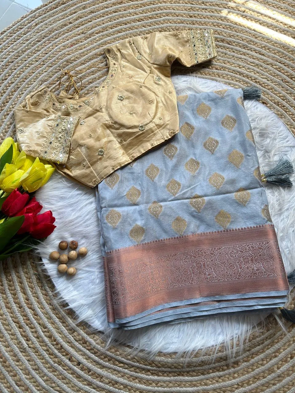 Latest MHV Meenaxi Dola Silk Embroidery Georgette Festival Saree Wholesale Surat 2026