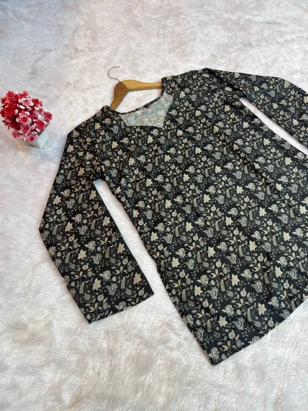 Latest Aawiya RJ 4 Rayon Printed Daily Wear Black Short Kurti Wholesale Surat 2026