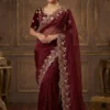 Beautiful Kiara 855 Fandy Satin Silk Zari Embroidery Festival Saree Wholesale Surat India 2026