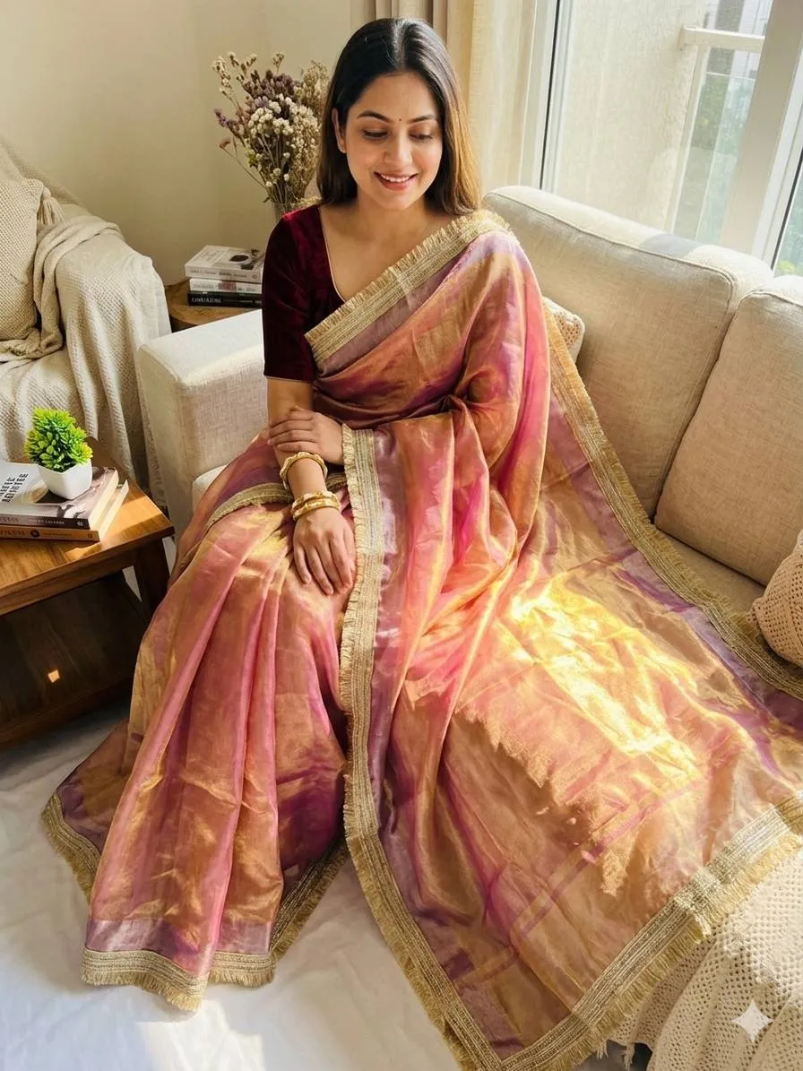 Buy Laxmi 1095 Tissue Silk Two Tone Trending Party Wear Saree Collection 2026