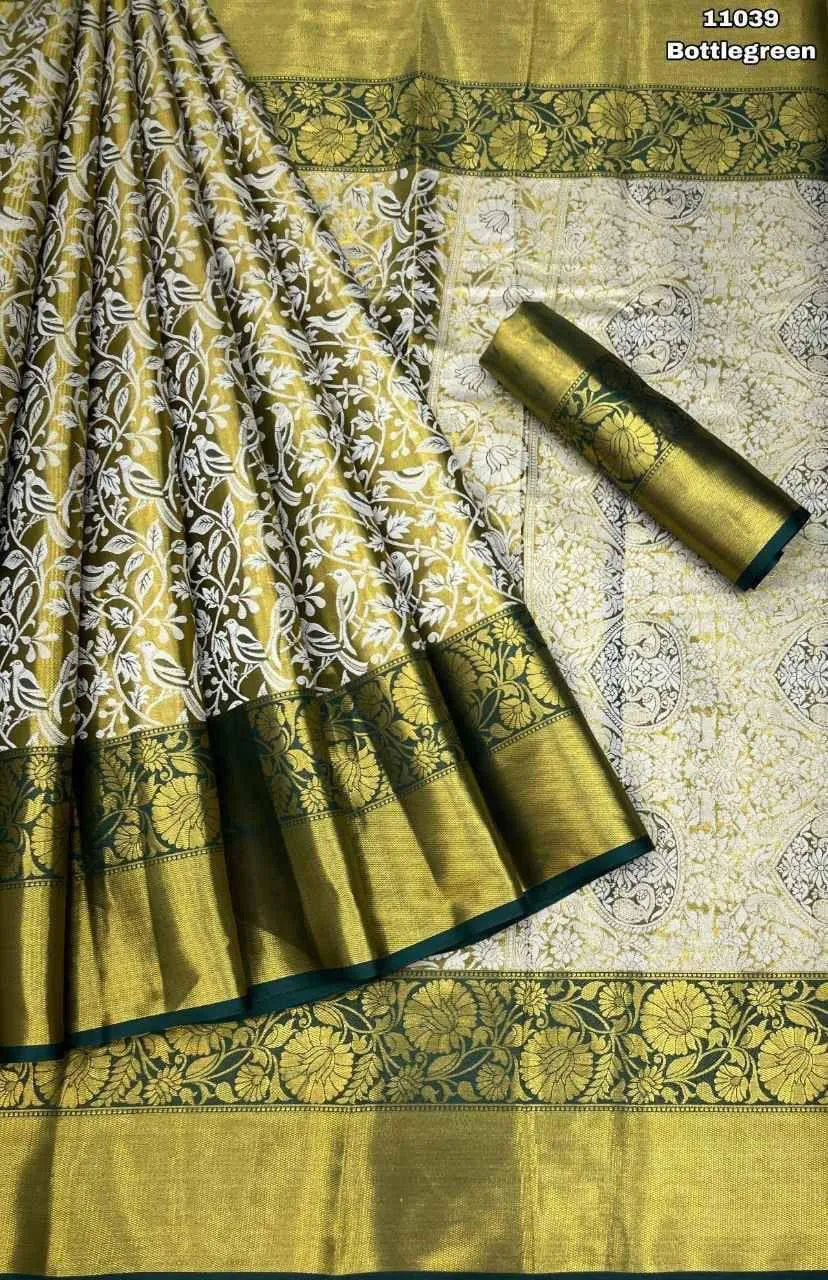 Stylish Laxmi 88 Kanjivaram Silk Hand Loom Weaving Tranding Saree Wholesale Surat 2026