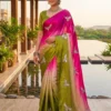 Latest SNT Soft Space Silk Saree Thread Sequence Work 2026