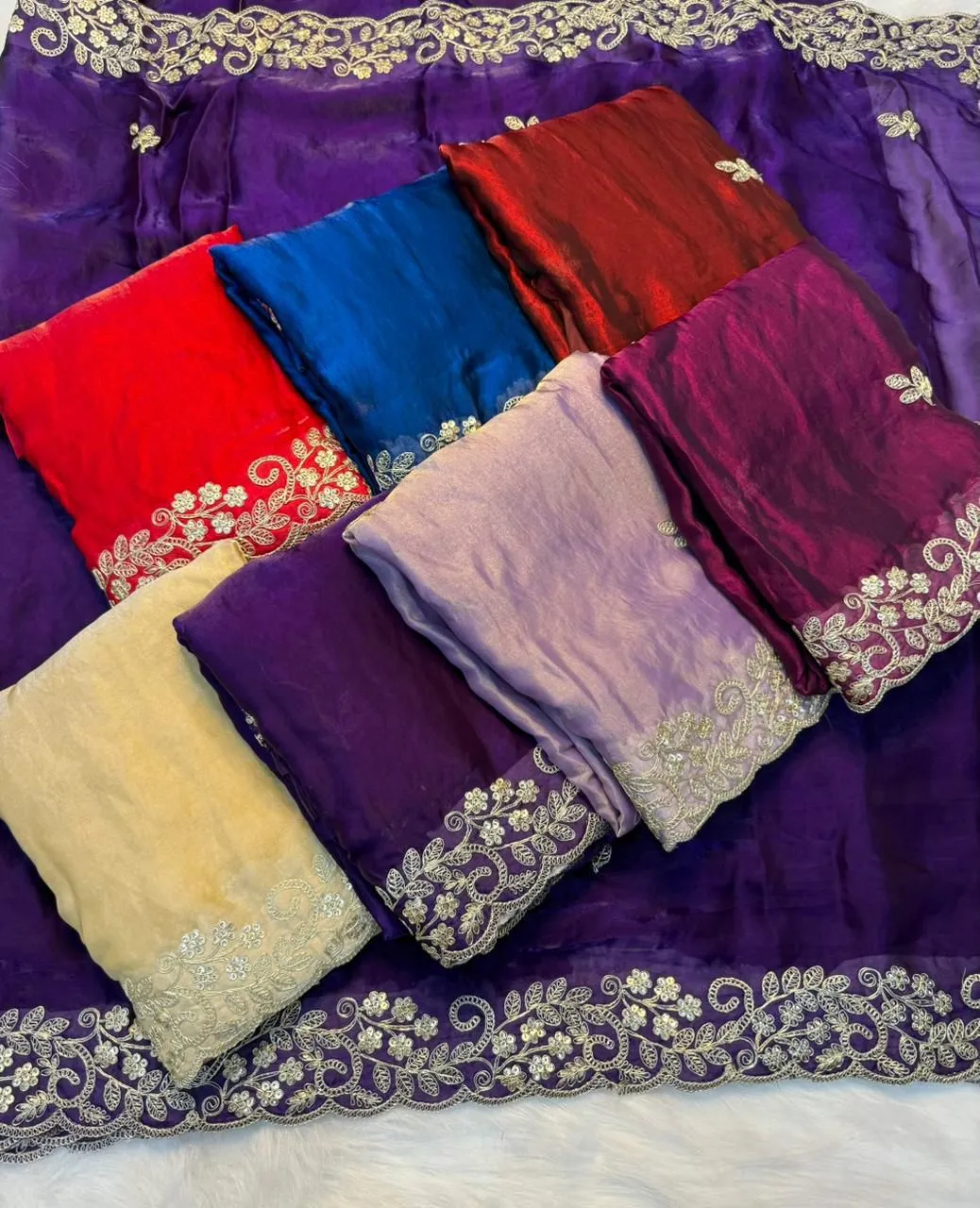 Buy SNT Soft Space Silk Saree With Sequence Embroidery Work 2026