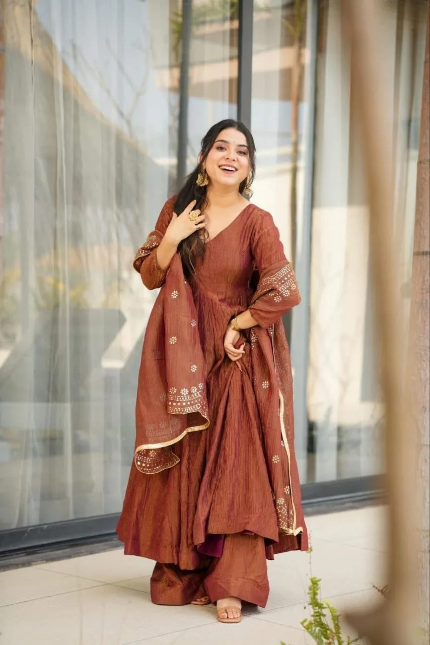 Beautiful Zarin Vol 24 Chinon Silk Party Wear Gown Sharara India 2026