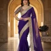 Beautiful RBC Raj Ratna Fandy Satin Silk Designer Mirror Work Saree 2026