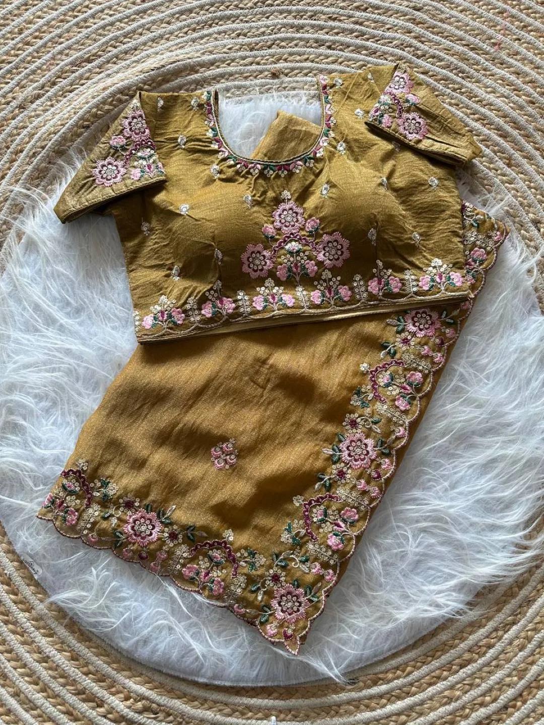 Launching MHV Mira Khadi Moss Silk Embroidery Wedding Saree Online 2026