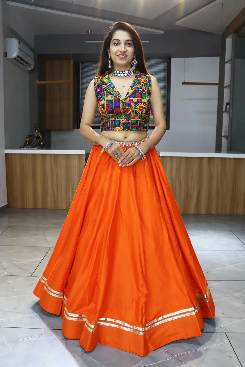 Latest WMT 8014 Rayon Cotton Gota Patti Work Navratri Chaniya Choli 2026