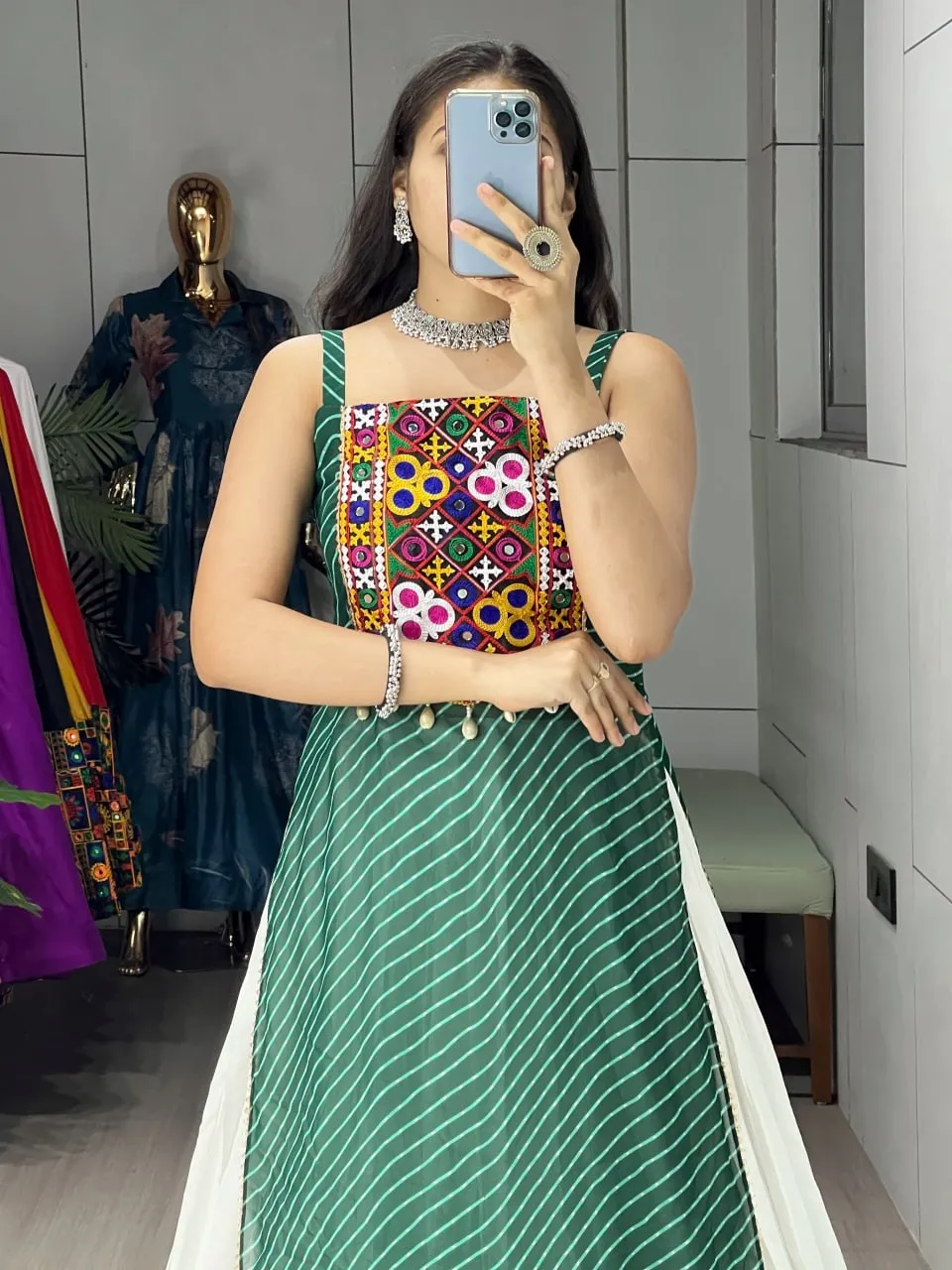 Stylish WMT 8047 Rayon Cotton Kurti Skirt Lehenga Navratri Collection 2026