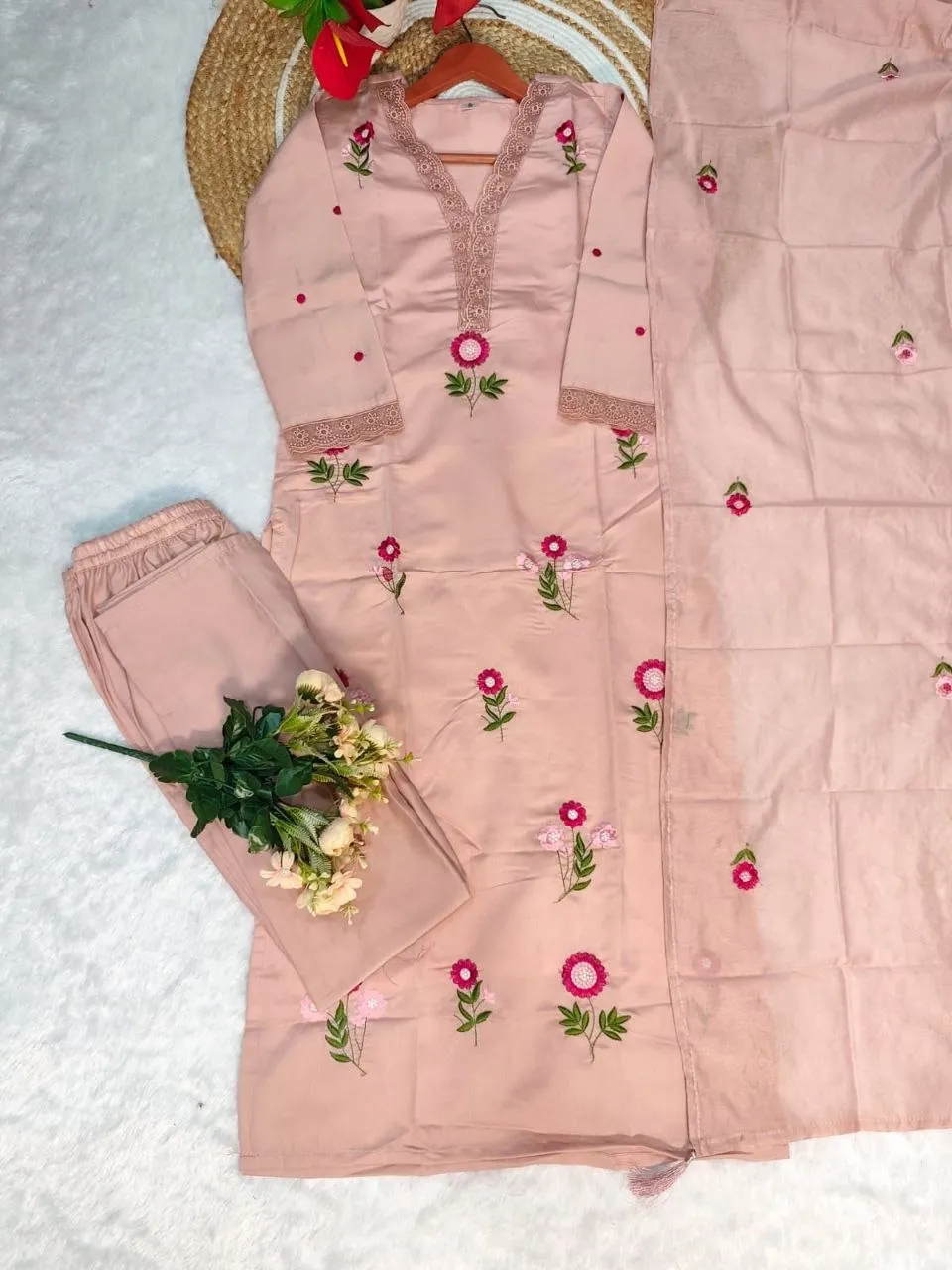 Stylish Zarin 28 Chanderi Embroidery Work Party Wear Readymade Dress 2026