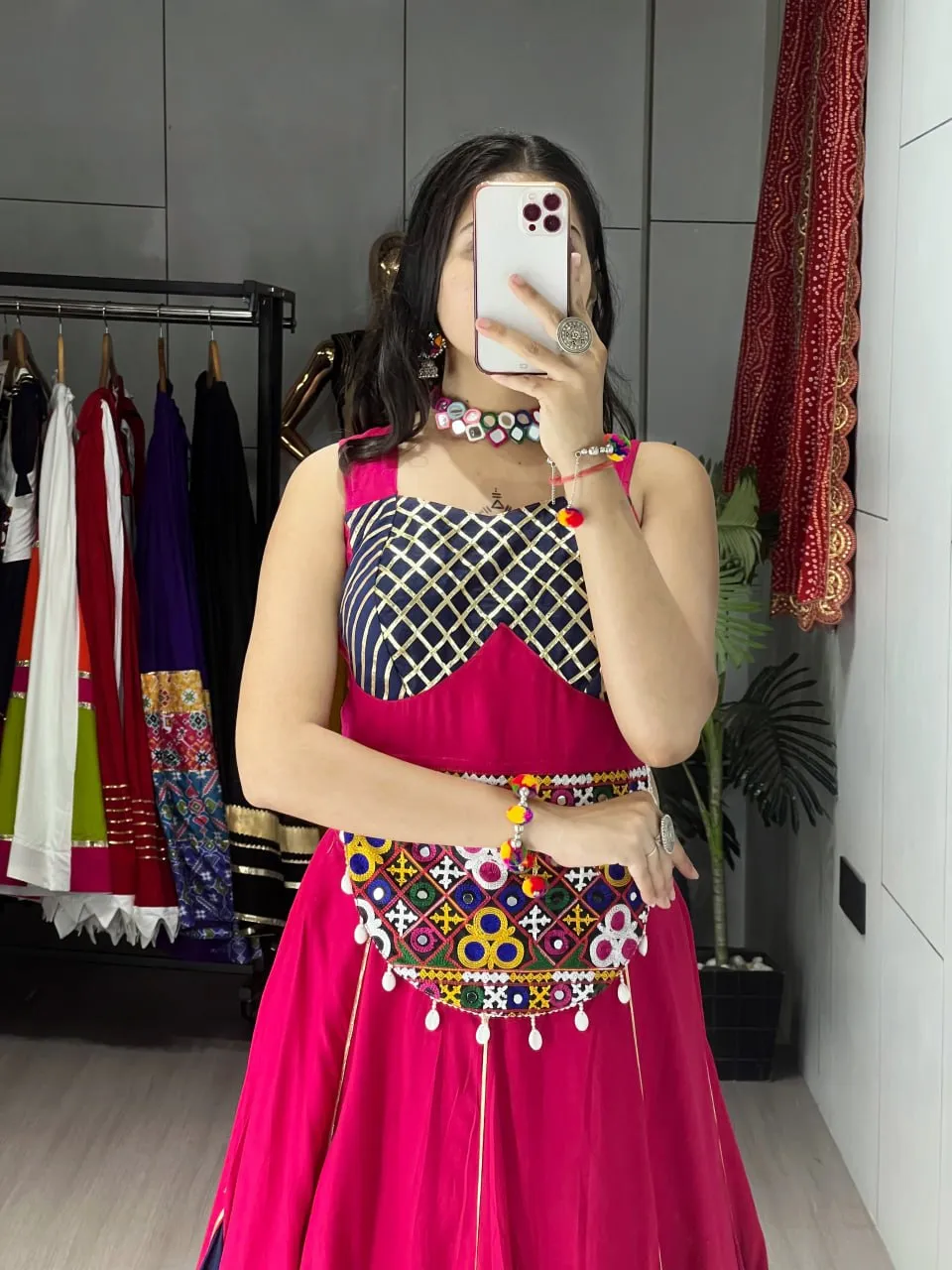 Beautiful WMT 8064 Gjrnblu Rayon Cotton Tranding Navratri Top Skirt Lehenga 2026