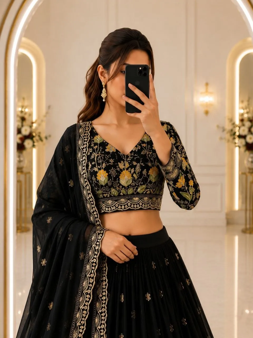Latest Zarin 309 Darpani Chinon Silk Thread Embroidery Work Lehenga Choli Collection 2026