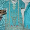 NFD 5062 Chinon Silk Embroidery Readymade Dress Wholesale Surat