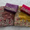 Beautiful Kiara Oreva7 Fendy Chiffon Silk Party Wear Saree Wholesale Surat 2026