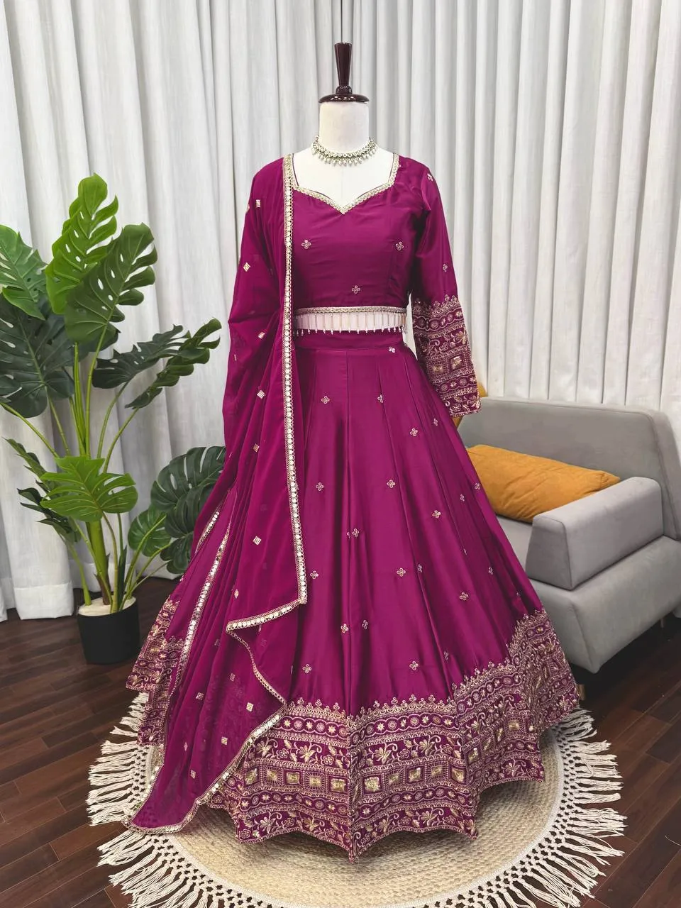 Buy Deepika 395 Japan Satin Festival Thread Work Lehengha Choli Wholesale Surat 2026