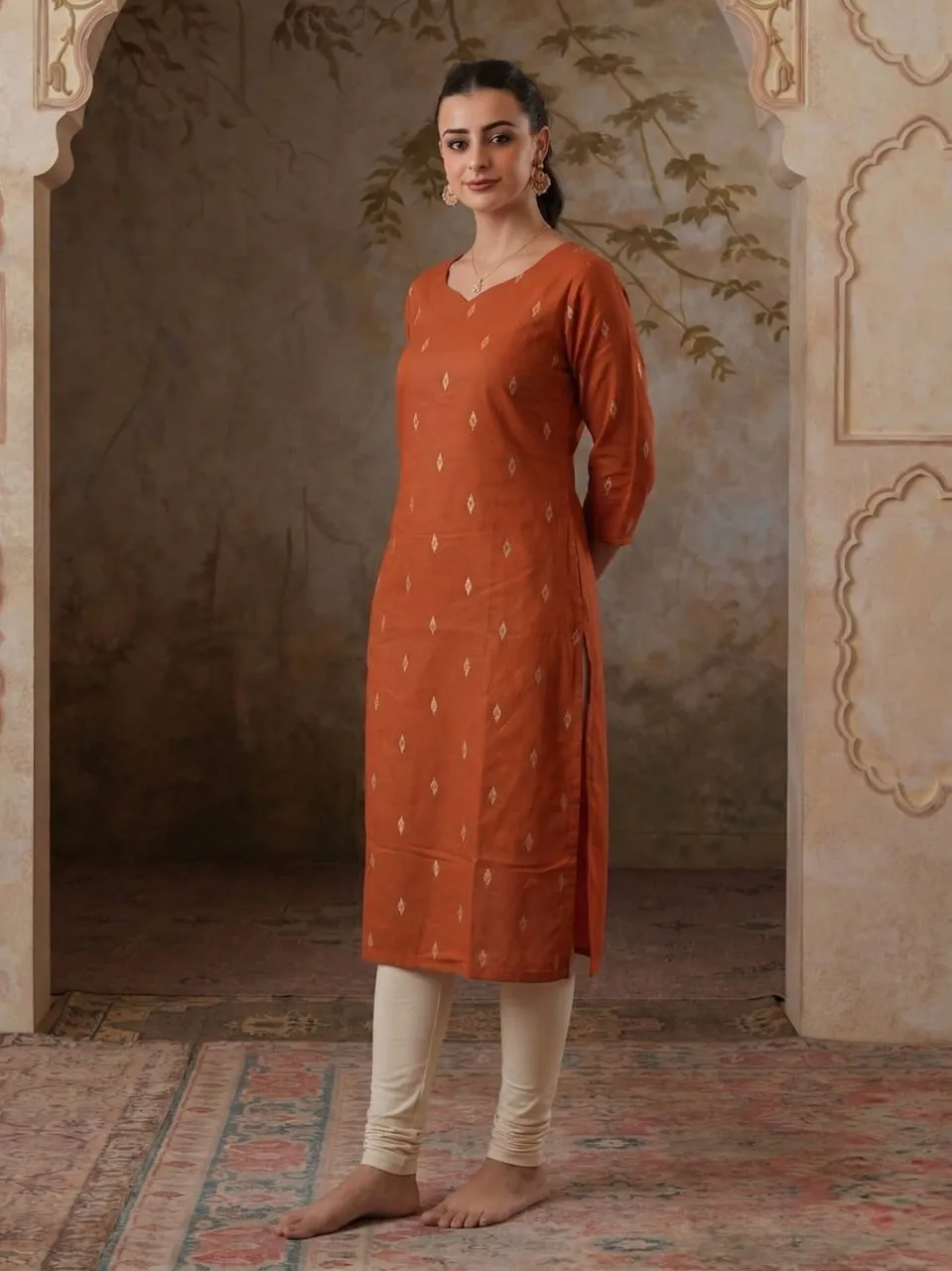 Stylish LFK 7028 Silk Weaving Jari Work Kurti Wholesale Surat 2026