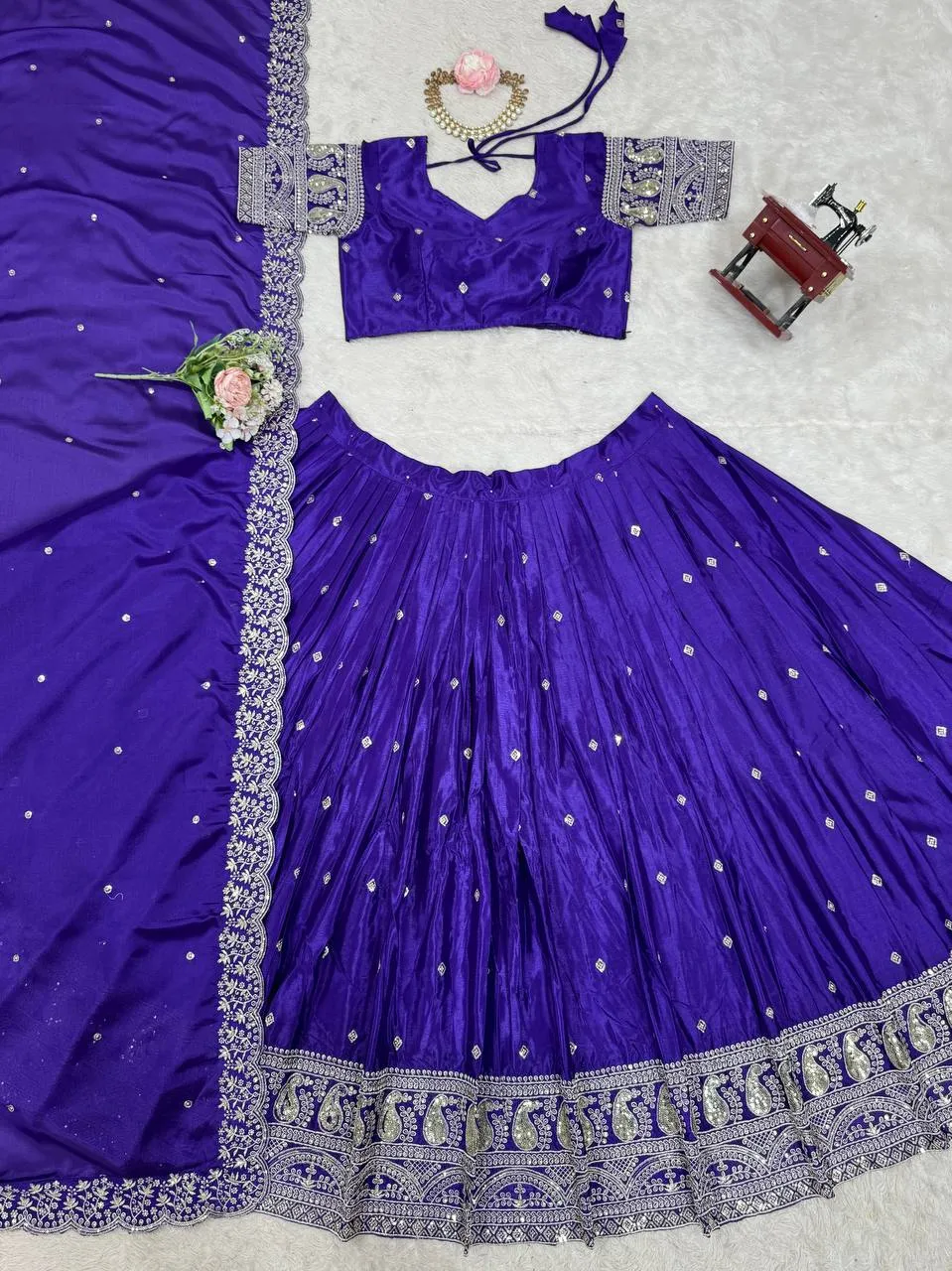 Latest Deepika 353 Chinon Silk Thread Work Wedding Lehenga Choli Wholesale Surat 2026