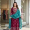 Launching SS2016 Rayon Embroidery Anarkali Gown With Dupatta Wholesale Surat 2026