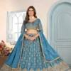 Launching DKT 5124 Chinon Designer Sequins Embroidery Work Wedding Lehenga Choli Wholesale Surat 2026