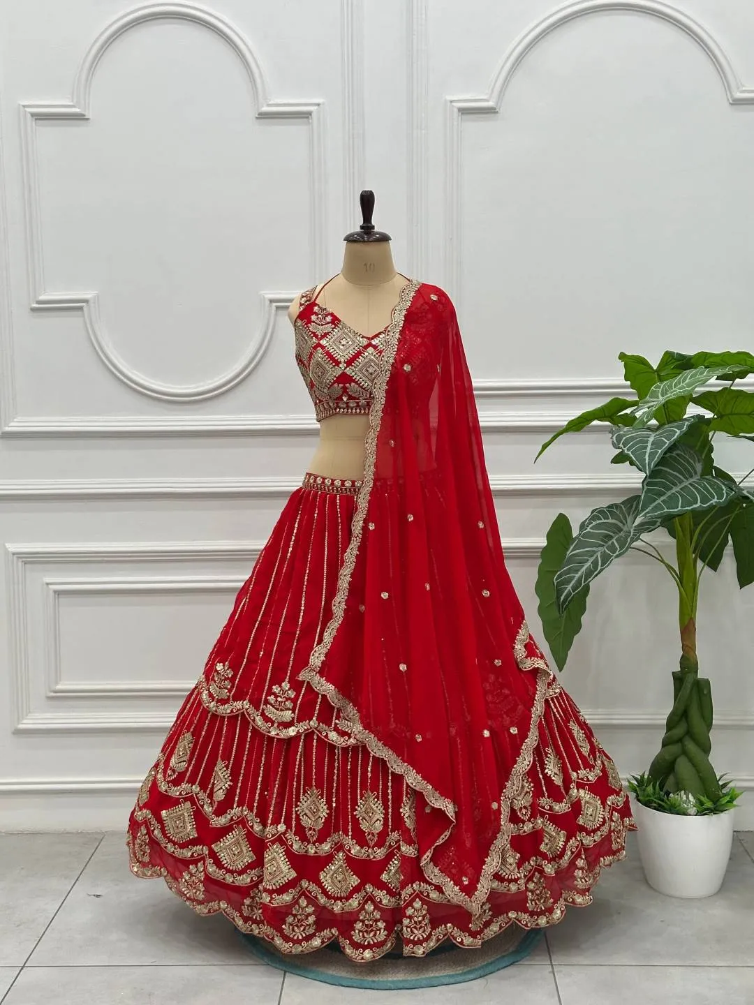 Buy DKT 5157 Georgeet Embroidery Work Party Wear Designer Lehenga Choli Collection 2026