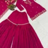 Vichitra Silk Hand Work Sharara Suits Wholesale Online India MRD 3091