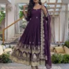 Launching DKT 5175 Crunchy Silk Embroidery Zari Work Anarkali Gown Eid Collection 2026