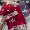 Beautiful SNT Crush Silk Saree With Sequence Embroidery Work 2026