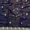 Latest SNT Space Silk Saree Multi Thread Sequence Work 2026