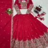Stylish Deepika 400 Natural Crep Silk Sequnce Thread Work Navratri Collection 2026