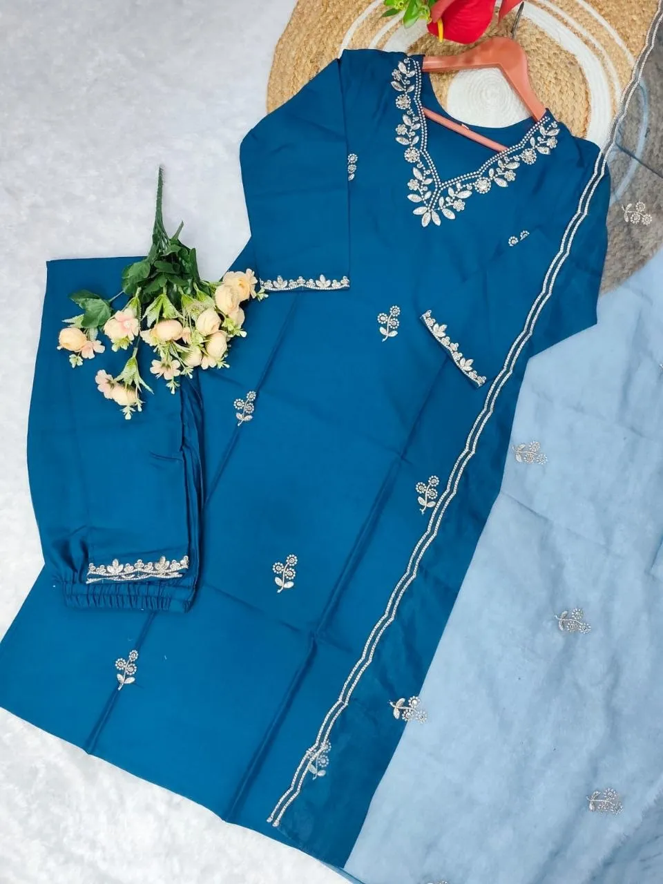 Beautiful Zarin 25 Cotton Blend Silk Kurti Pent Dupatta Collection 2026
