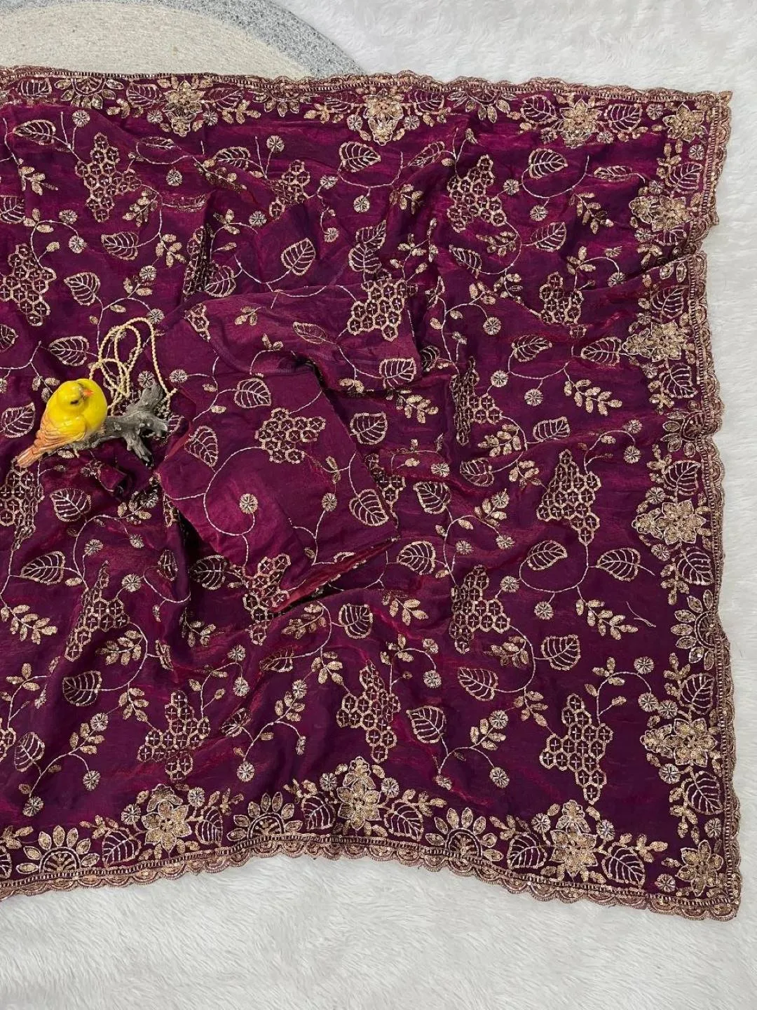 Buy RBC 6080 Fandy Satin Silk Sequence Wedding Saree Online 2026