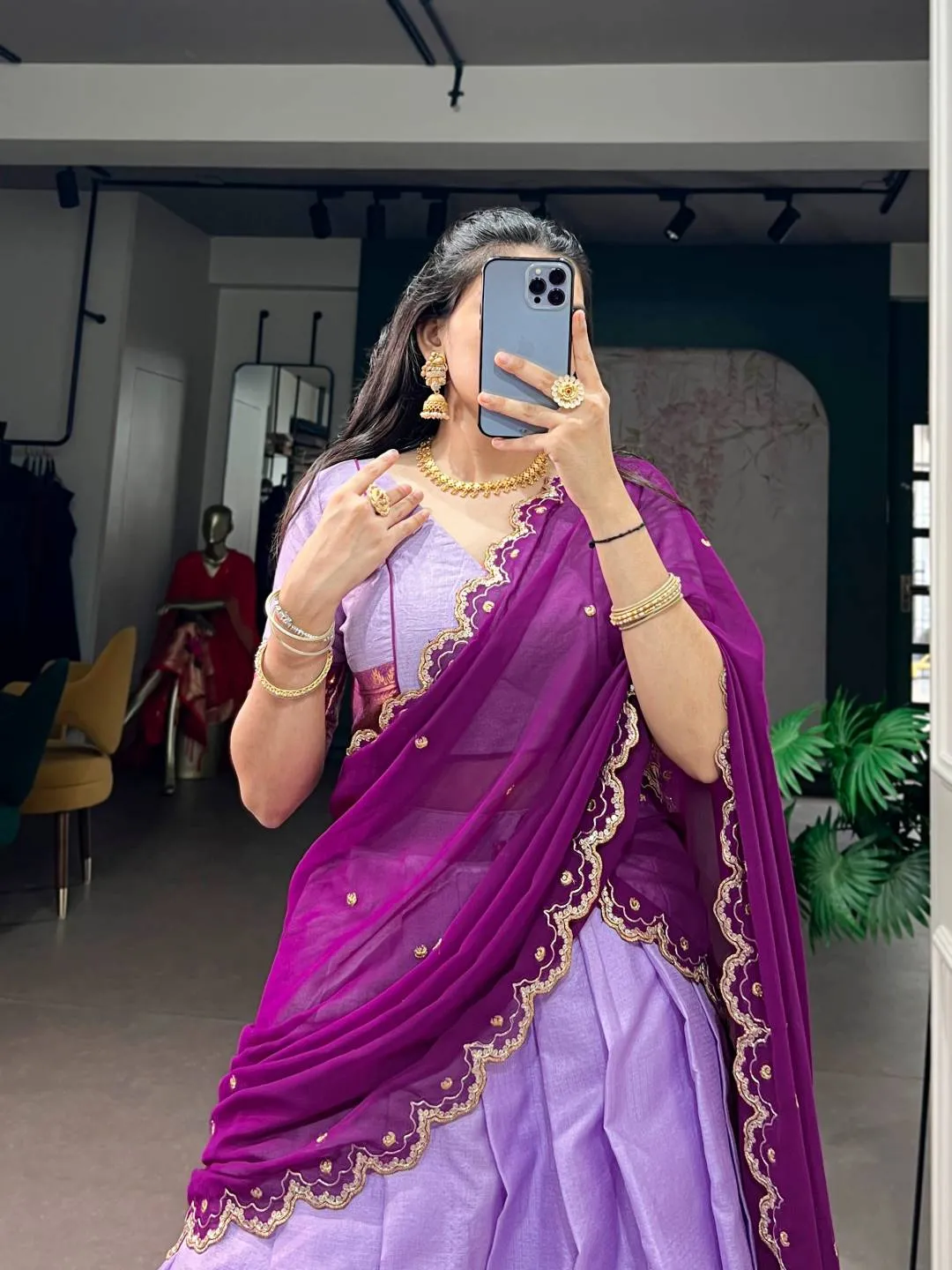 Launching WMN 2035 Cotton Silk Zari Weaving Work Lehenga Choli Online Surat 2026