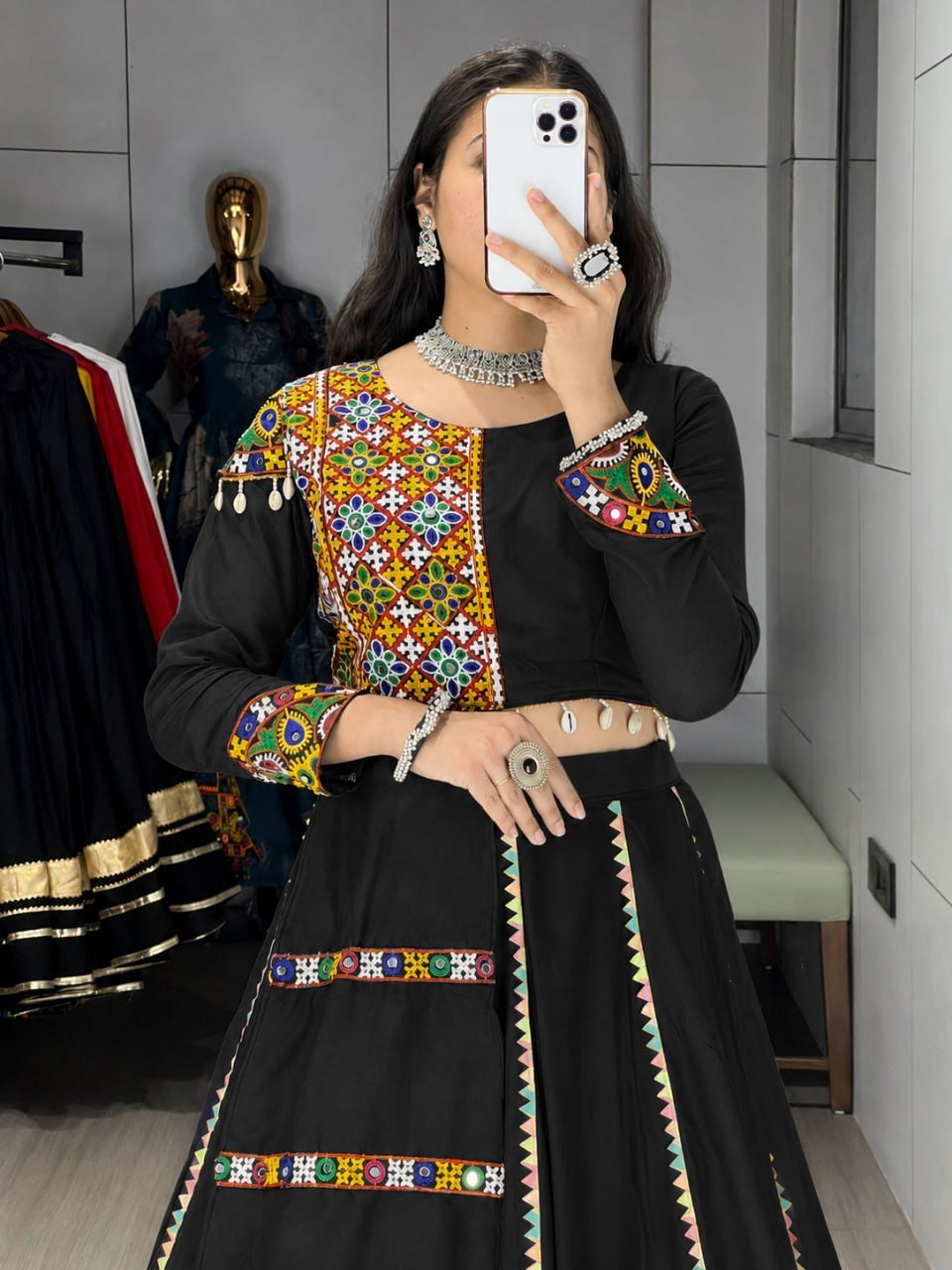 WMT 8045 Toraniyu Rayon Cotton Colorful Lace Navratri Collection 2026