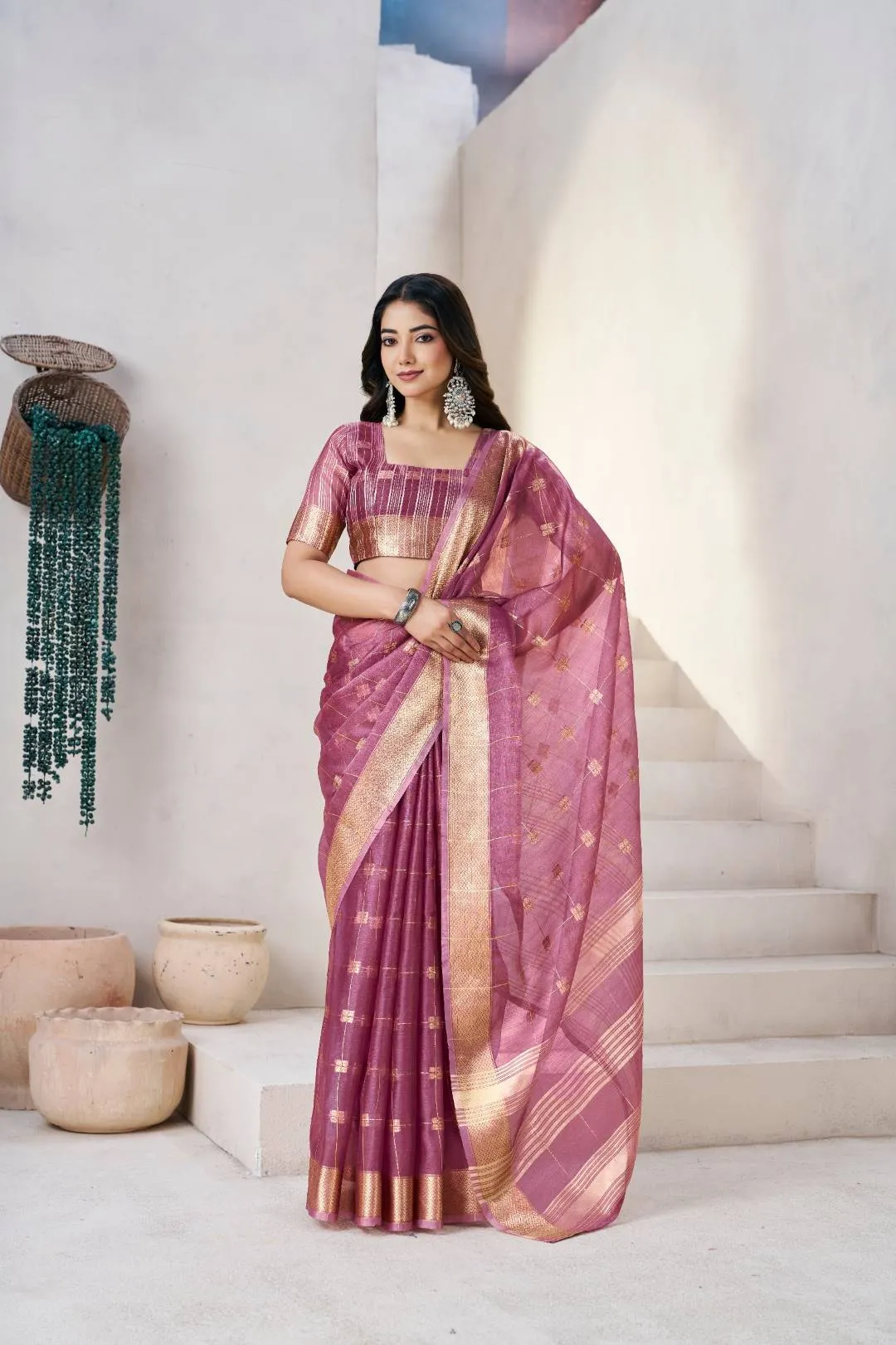 Latest Laxmi 1061 Linan Cotton Silk Weaving Zari Work Saree Wholesale Surat 2026