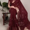 Latest WMN 7208 Sahithya Satin Silk Kalamkari Printed Party Wear Saree Wholesale Surat 2026