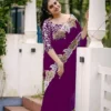 Beautiful RBC 5088 Sartin Chiffon Silk Jari Embroidery Festival Saree Wholesale Surat 2026