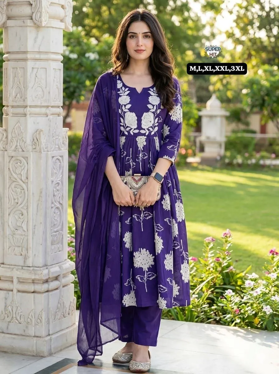 Buy Laxmy Cotton Embroidery Festival Anarkali Readymade Dress & Gown Wholesale Surat 2026