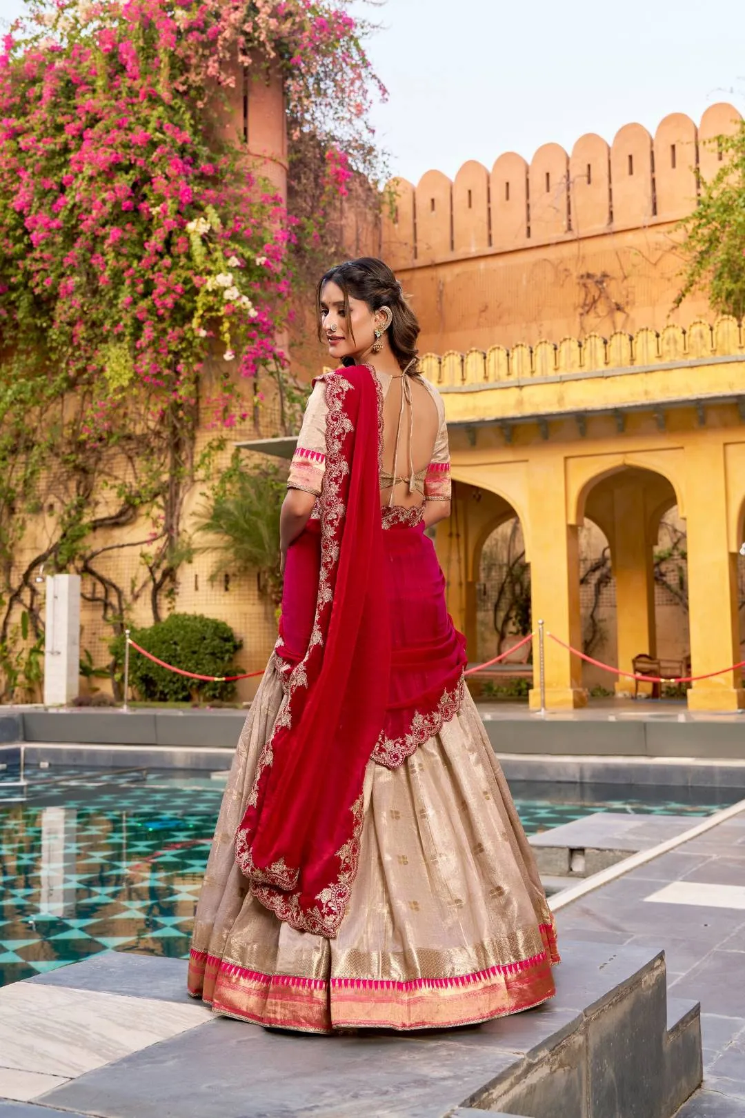 Latest WMN 2008 Vedaa Slub Kota Zari Weaving Lehenga Choli Wholesale Surat 2026