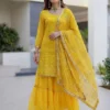 Stylish DKT 5065 Georgeet Embroidery Work Sharara Suit Eid Collection 2026