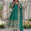 Launching DKT 5175 Crunchy Silk Embroidery Zari Work Anarkali Gown Eid Collection 2026