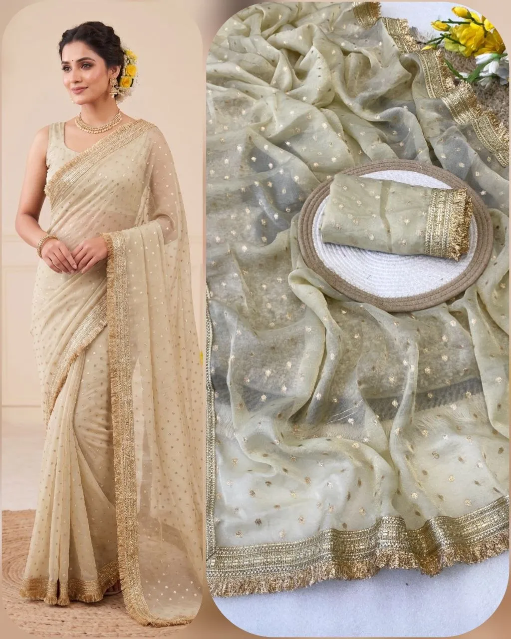 Launching SS180 Anisha Fendy Chiffon Weaving Raksha Bandhan Saree 2026