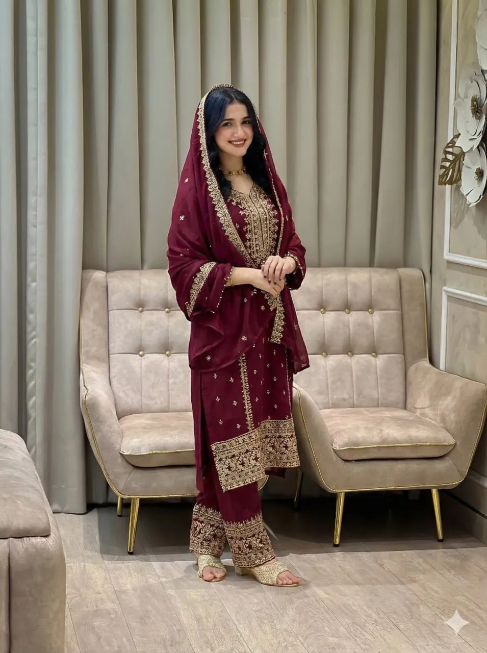 Stylish ASD 7094 Georgette Embroidery Work Readymade Dress Online Shopping 2026