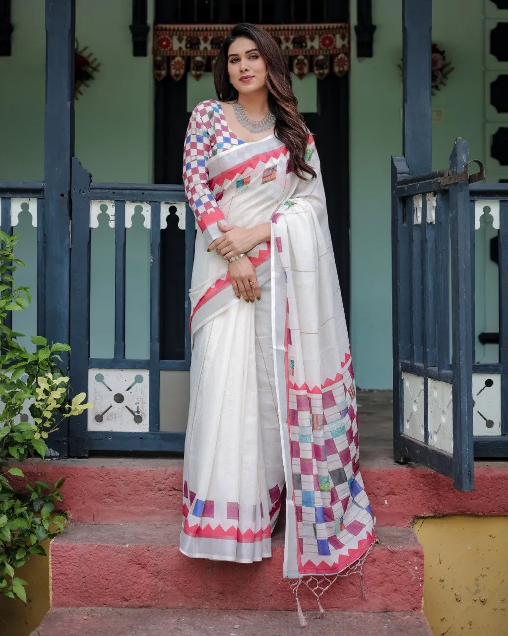 Stylish VFT 715 Lilen Cotton Printed Party & Daily Wear Saree Surat Wholesale Market 2026